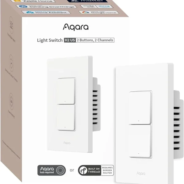 Aqara Light switch H2 US(2-Button 2 Buttons,2 Channel) WS-K03E