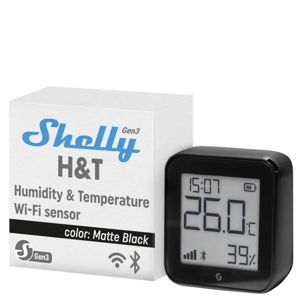 Shelly_Gen3_H_T Shelly H&T gen3 Black